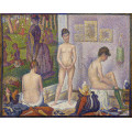 Репродукции на картини: Позьорките, Ансамбъл (Малка версия) (1888) – Жорж Сьора